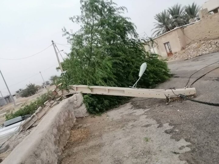 توفان «چهل‌پسین» ۹۷۰ میلیارد ریال به شبکه برق فارس خسارت زد